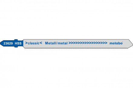 Пилки по стали и цветным металлам T318B (106х2 мм. HSS, 5 шт.) Metabo