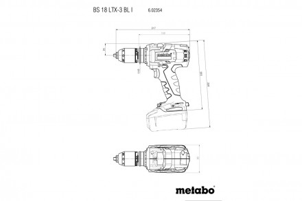 Аккумуляторный винтоверт Metabo BS 18 LTX-3 BL I 602354890