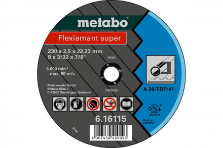 Круг отрезной Flexiamant super (115x22,2 мм, универсальный) Metabo 616100000
