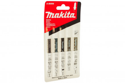 Универсальный набор пилок для лобзика 5 шт. Makita A-86898