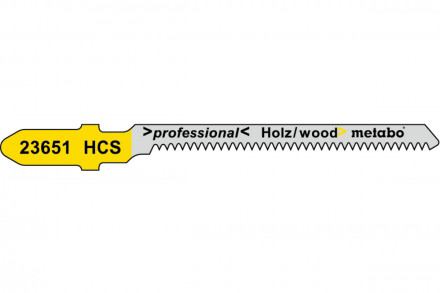 Пилки T101AO по дереву Professional 25 шт. (51х1,4 мм; HCS; радиальный рез) Metabo 623624000