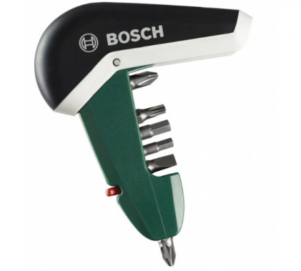 Карманная отвертка с храповиком Bosch 6 бит. 2607017180