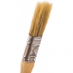 Плоская кисть Зубр Универсал Стандарт натуральная щетина деревянная ручка 20 мм 4-01001-020
