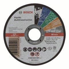 Диск отрезной универсальный 115x22,2 мм Bosch 2.608.602.384