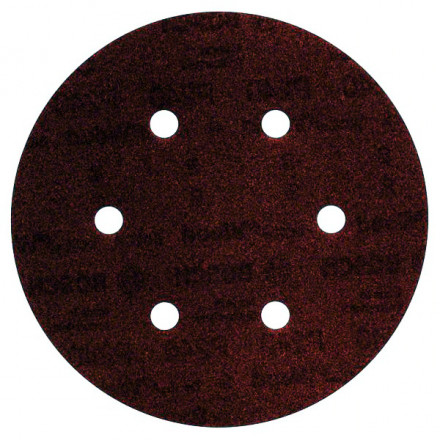 Круг шлифовальный по дереву, краске (50 шт; 150 мм; К240; 6 отверстий) Bosch 2608607839