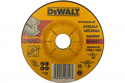 Круг обдирочный по металлу INDUSTRIAL (125х22,2 мм) DEWALT DT42320Z