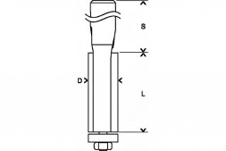 Фреза заподлицо с шарикоподшипником (12,7х13 мм; 8 мм; 2 лезвия) BOSCH 2.608.628.347
