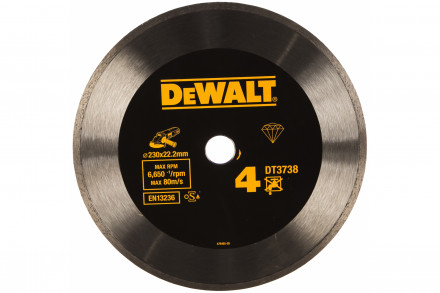 Диск алмазный отрезной (230х22.2 мм) для УШМ DEWALT DT 3738