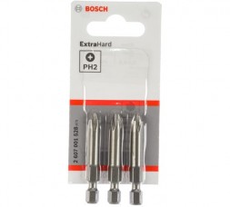 Бита Ph2 3 шт. (хвостовик шестигранный 1/4&quot;; 49 мм; Extra Hart) BOSCH 2.607.001.528