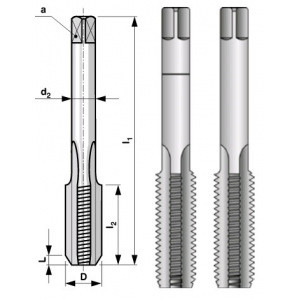 Набор метчиков из 2-х шт. M 2,5 шаг 0.45 мм Bucovice Tools 110025