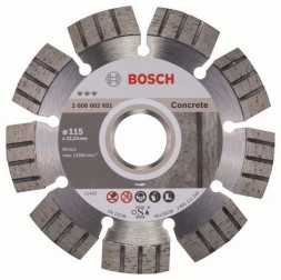 Диск алмазный Best for Concrete для УШМ по бетону (115х22,23 мм) Bosch 2.608.602.651