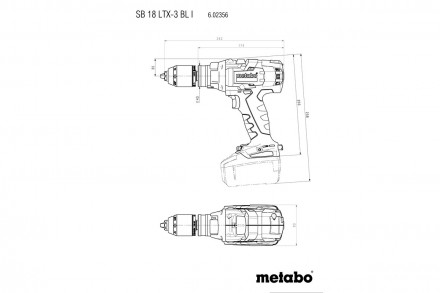 Аккумуляторная ударная дрель-шуруповерт Metabo SB 18 LTX-3 BL I 602356840