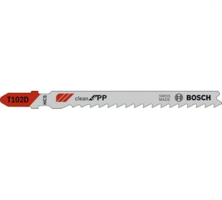 Пилки CleanPP (100 мм; тип T102D; 3 шт.) для лобзика Bosch 2608667443