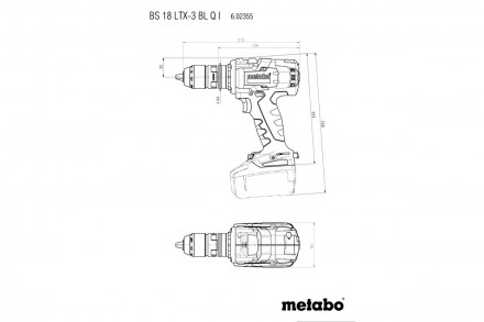 Аккумуляторный винтоверт Metabo BS 18 LTX-3 BL Q I 602355840