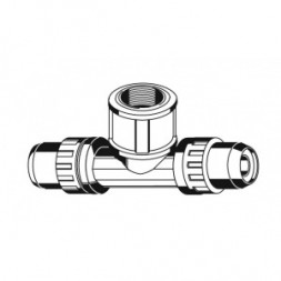 Тройник переходной (20х20 мм; 1/2&quot;) для трубопровода Зубр 51502-20-1/2-20