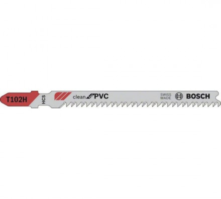 Пилки CleanPVC (100 мм; тип T102H; 5 шт.) для лобзика Bosch 2608667446