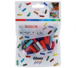 Клеевые стержни (7 x 20 мм; 70 шт; цветные) для Gluey POP Bosch 2608002011