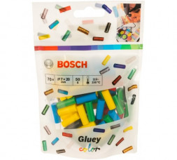 Клеевые стержни для Gluey 7x20 мм 70 шт. цветные Bosch 2608002005
