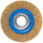 Щетка дисковая ПРОФЕССИОНАЛ (150х32 мм; 0.3 мм; витая стальная латунированная проволока) для точильно-шлифовального станка Зубр 35186-150_z01