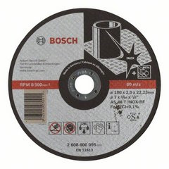 Диск отрезной по нержавеющей стали 180х22,2 мм Bosch 2.608.600.095