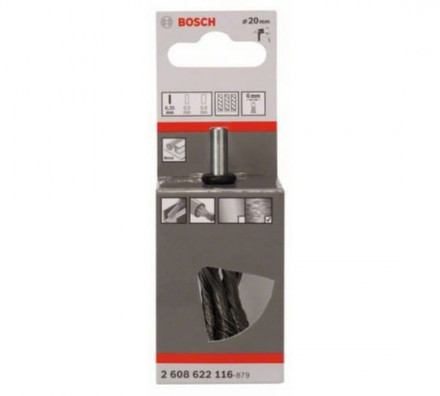 Щетка кистевидная (20 мм; хвост 6 мм) витая INOX Bosch 2608622116