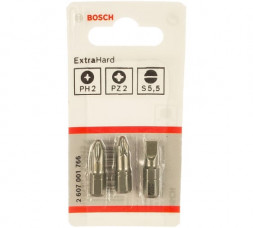 Набор бит Extra Hart 3 шт. (LS/PH/PZ; 25 мм) Bosch 2607001766