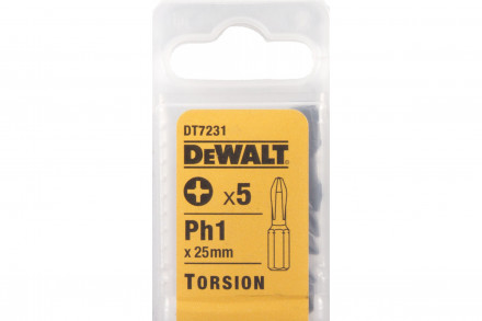 Насадка бита 5 шт. (25 мм; PH1) DEWALT DT 7231