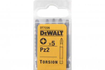 Насадка бита 5 шт. (57 мм; PZ2) DEWALT DT 7226