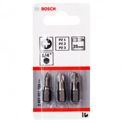 Набор бит (25 мм; 3 шт) PZ Bosch 2.607.001.753