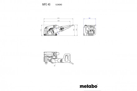 Бороздодел Metabo MFE 40 + 2 круга 604040500