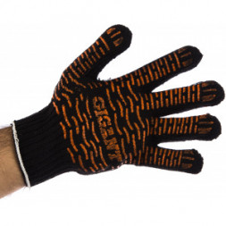 Вязаные полушерстяные перчатки с ПВХ нанесением Точка Gigant G-202