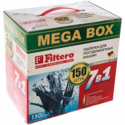 Таблетки для посудомоечных машин &quot;7в1&quot; MEGA BOX, 150 шт. Filtero 704