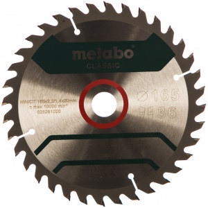 Диск пильный Precision Cut Classic (165x20 мм; 36Z; WZ 15) Metabo 628281000