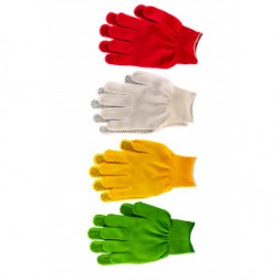 Перчатки в наборе PALISAD белые, розовая фуксия, желтые, зеленые, L 67852