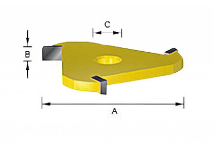 Фреза пазовая дисковая (47,6х3 мм; хвостовик 8 мм; 3 лезвия) Makita D-12055