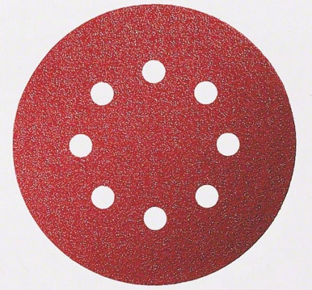 Круг шлифовальный по дереву, краске (5 шт; 115 мм; К40; 8 отверстий) Bosch 2.608.605.058