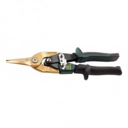 Ножницы по твердому металлу, двойная рычажная передача, Cr-Mo, титановое покрытие, двухкомпонентная ручка, прямые, 250мм KRAFTOOL TITAN 2327-S