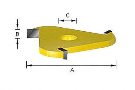 Фреза пазовая дисковая (47,6х5 мм; хвостовик 8 мм; 3 лезвия) Makita D-12077