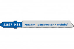 Пилки T118A по стали и цветному металлу Classic 5 шт. (51х1,2 мм; HSS) Metabo 623637000