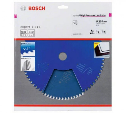 Диск пильный Expert for High Pressure Laminate (254x30 мм; 2.8/1.8 мм; 80T) Bosch 2608644360