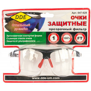 Очки защитные прозрачные DDE 647-628