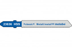 Пилки T118G по стали и цветному металлу Classic 5 шт. (51х0,7 мм; HSS) Metabo 623636000