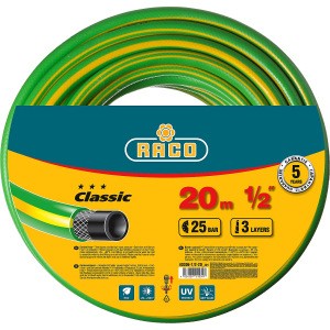 Поливочный армированный 3-х слойный шланг Raco CLASSIC 1/2&quot;x20м 40306-1/2-20_z01