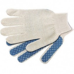 Трикотажные перчатки Россия ПВХ-покрытие Шахматный облив, 10 класс 67776