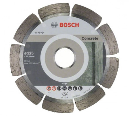 Диск алмазный по бетону (125х1.6х22.2 мм) 10 шт. Bosch 2608603240
