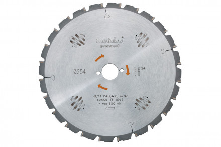 Пильный диск по дереву (400х2.5х30 мм, зубья 60 WZ) Metabo 628019000