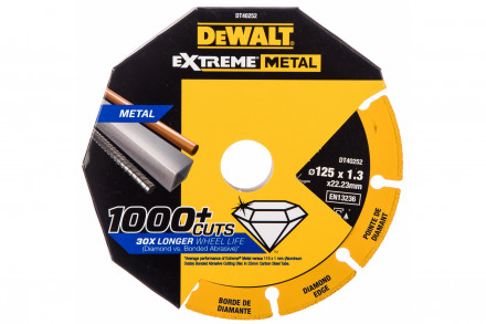 Алмазный диск отрезной по металлу 125х22.2 мм DEWALT DT40252