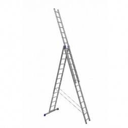Трехсекционная универсальная алюминиевая лестница Алюмет Серия H3 5314