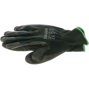 Перчатки с полиуретановым покрытием HAUPA размер 9, черные, 1 пара 120300/9