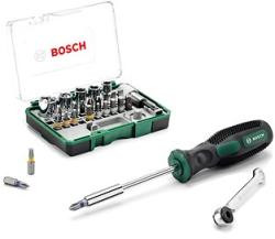 Мини-набор насадок-бит с ключом-трещоткой и ручной отверткой Bosch 2607017331